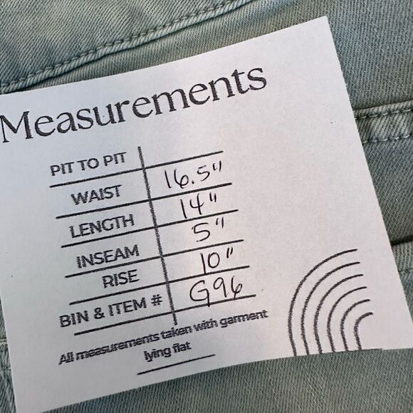 DEAR JOHN DENIM JULIAN HIGH RISE SHORTS CUCUMBER SIZE 30 - Picture 13 of 13